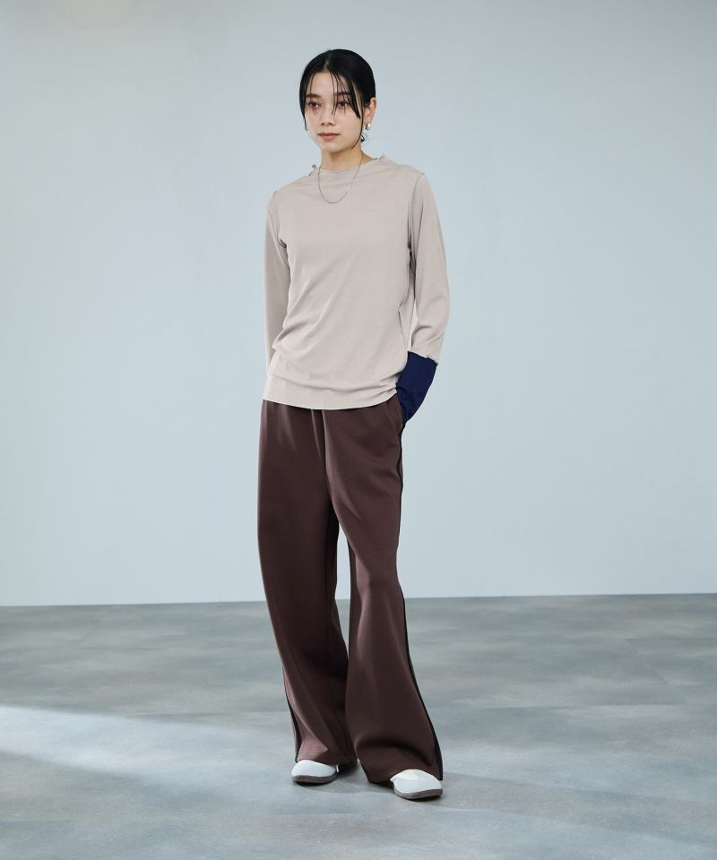 milli de l'air 配色カフプリーツカットソー レディース メール便 対応商品商品画像-16