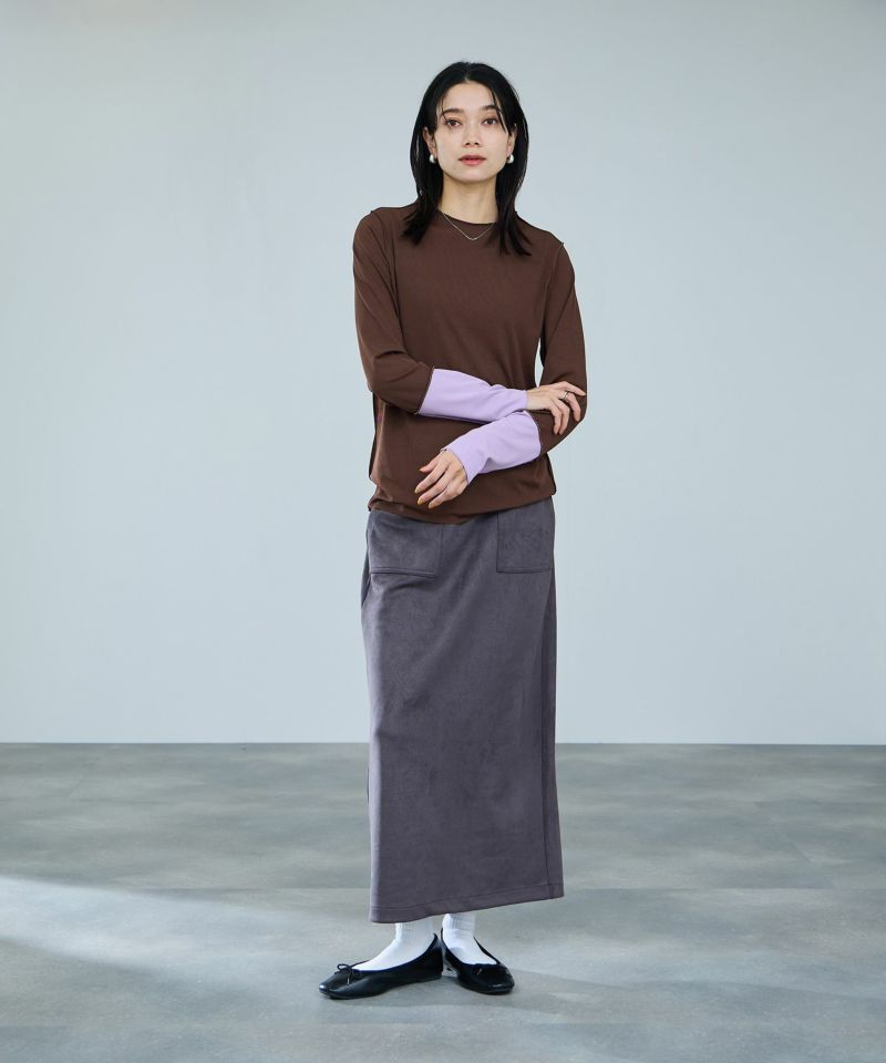 [値下げ]milli de l'air 配色カフプリーツカットソー レディース メール便 対応商品商品画像-18