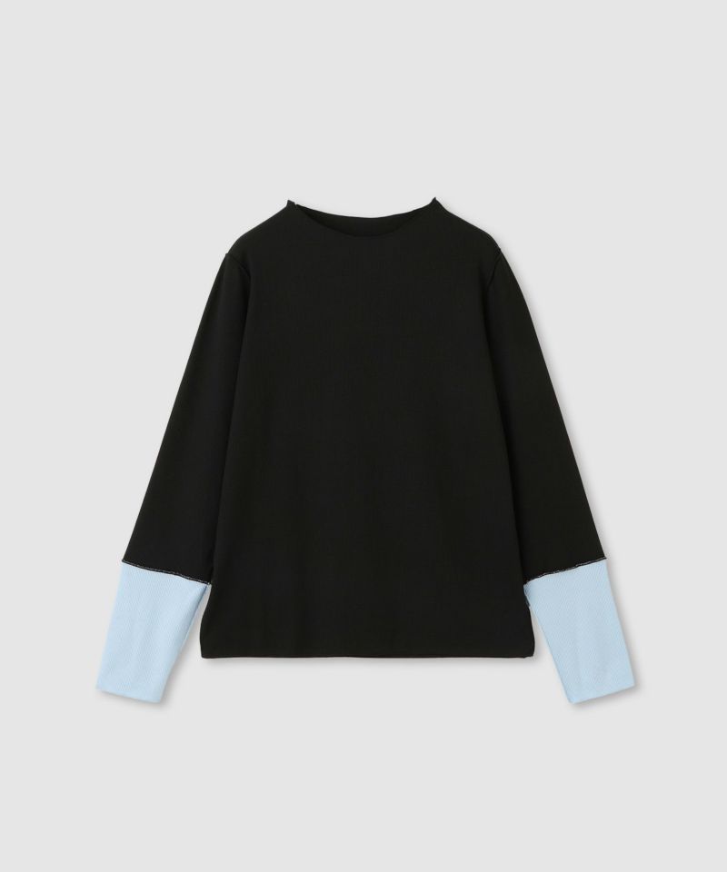 milli de l'air 配色カフプリーツカットソー レディース メール便 対応商品商品画像-20