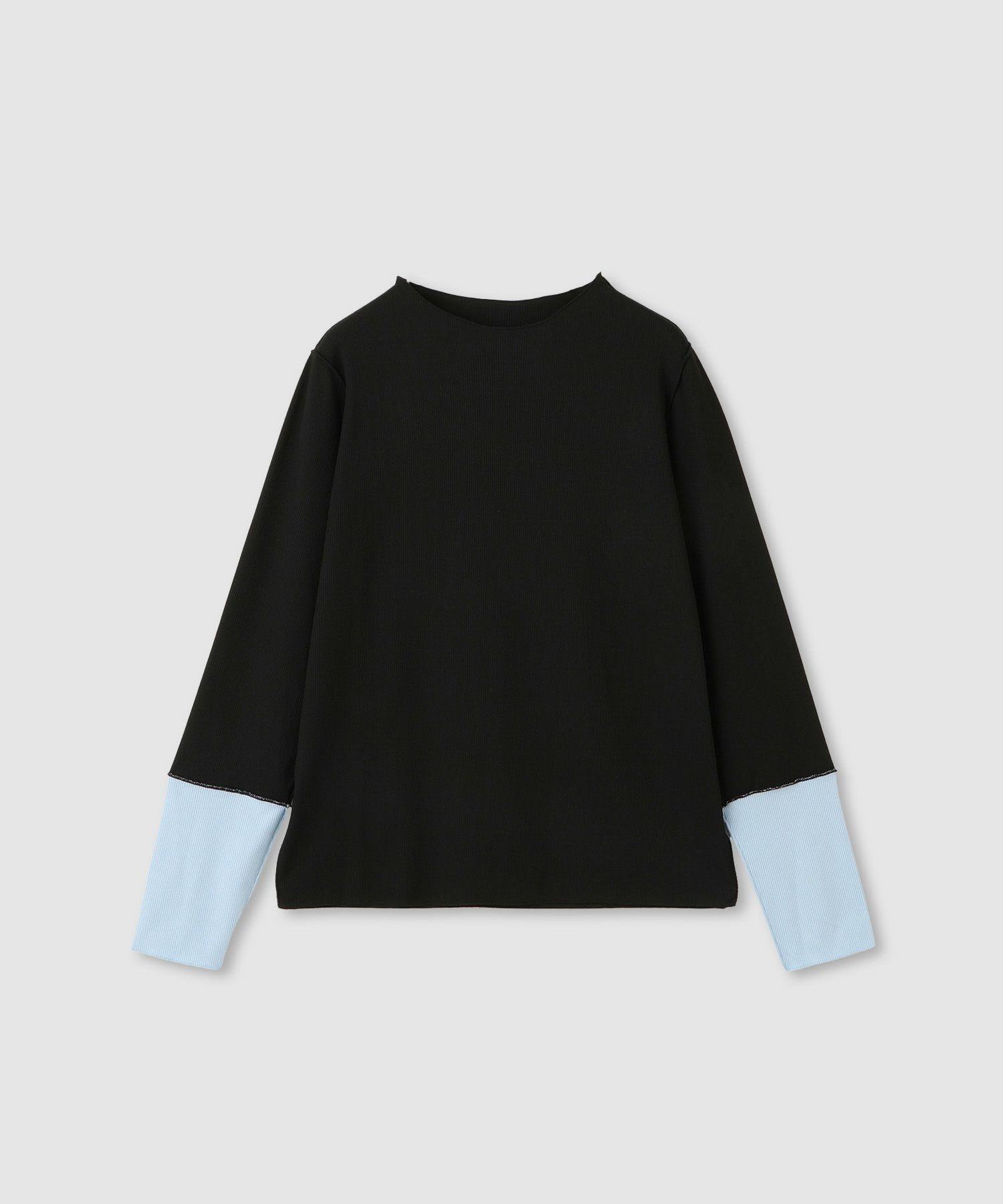 milli de l'air 配色カフプリーツカットソー レディース メール便 対応商品