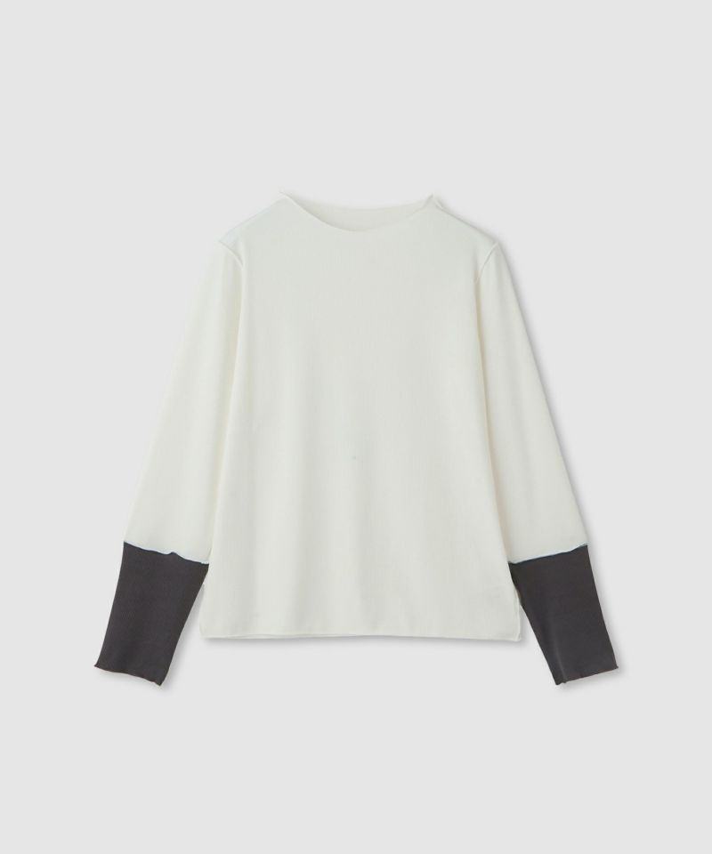 milli de l'air 配色カフプリーツカットソー レディース メール便 対応商品商品画像-21