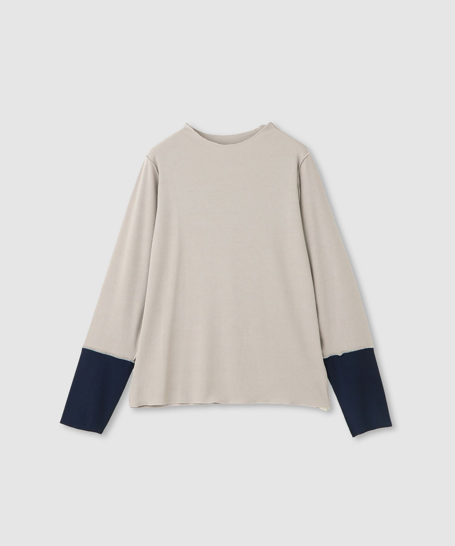 milli de l'air 配色カフプリーツカットソー レディース メール便 対応商品