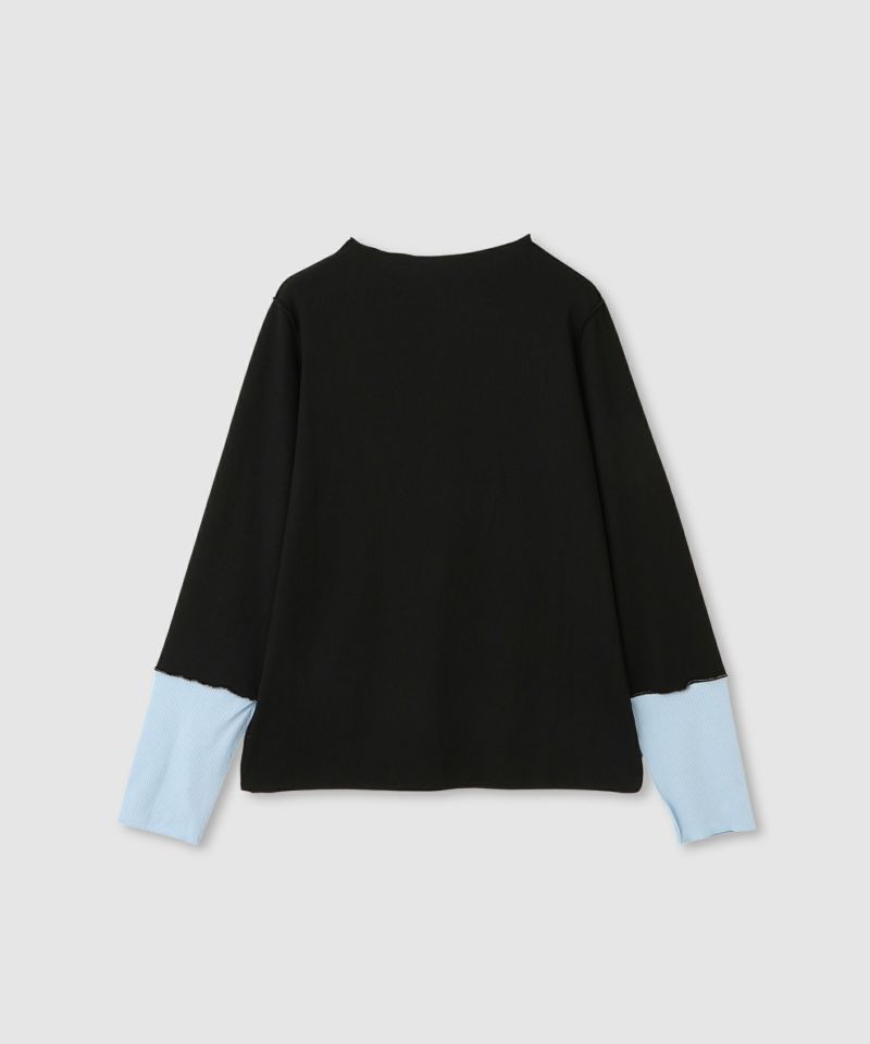 milli de l'air 配色カフプリーツカットソー レディース メール便 対応商品商品画像-24