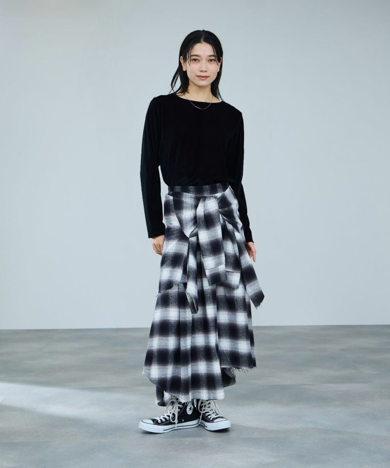 milli de l'air ベロアセンターシームカットソー レディース メール便 対応商品商品画像-5