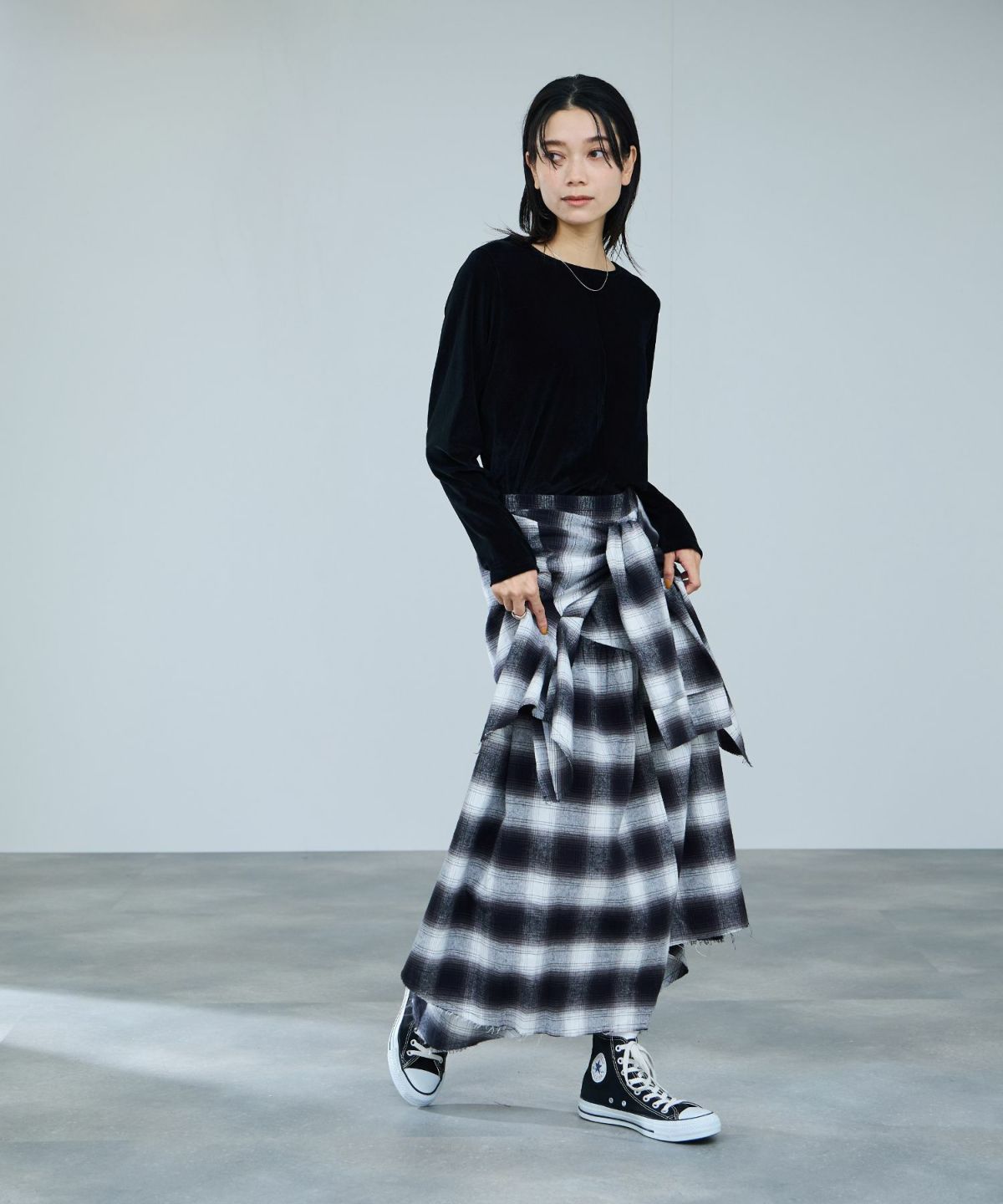 milli de l'air ベロアセンターシームカットソー レディース メール便 対応商品