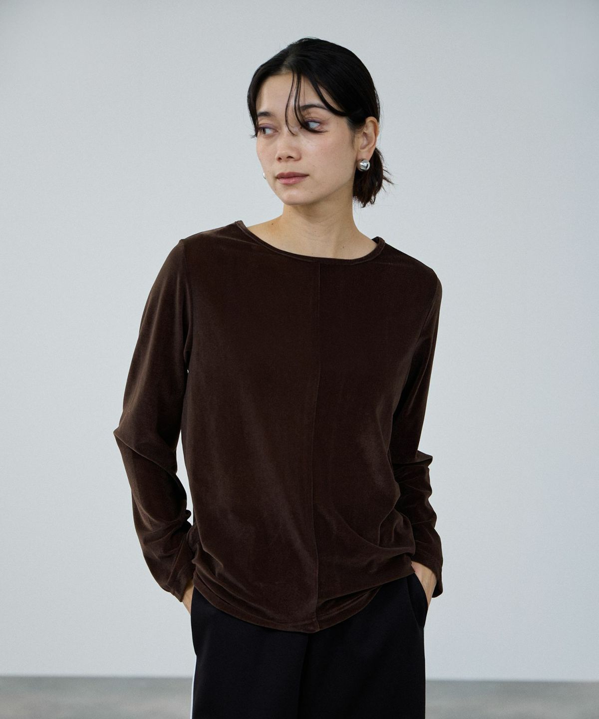 milli de l'air ベロアセンターシームカットソー レディース メール便 対応商品