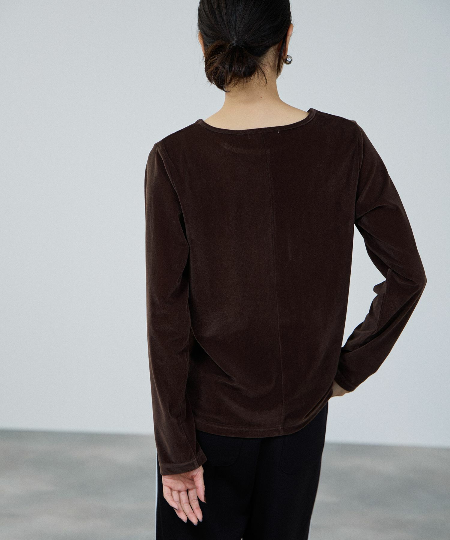 milli de l'air ベロアセンターシームカットソー レディース メール便 対応商品商品サムネイル-10