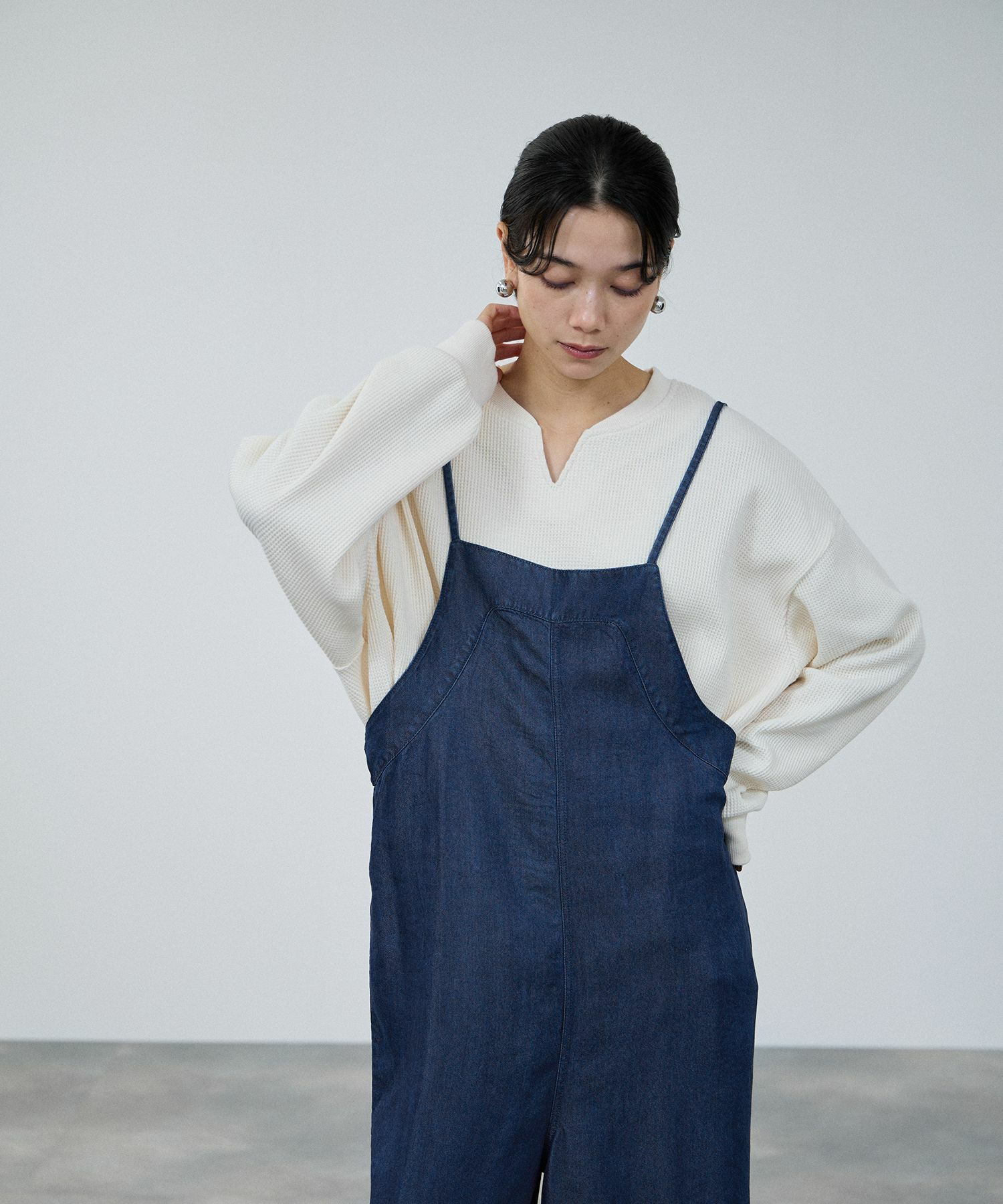 milli de l'air ワッフルキーネックカットソー レディース メール便 対応商品