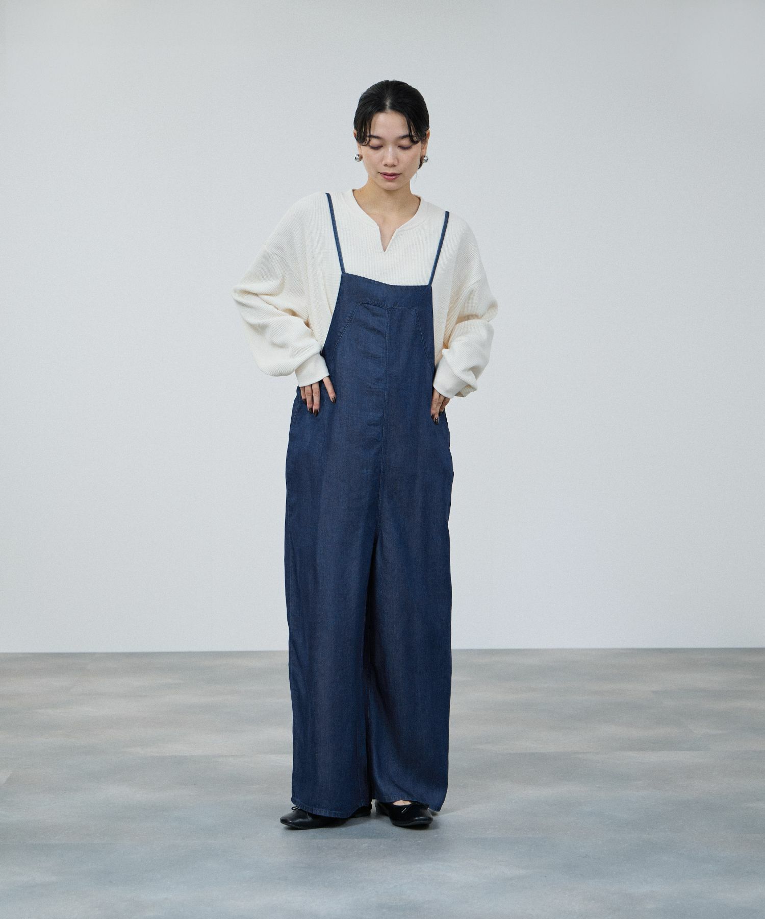 milli de l'air ワッフルキーネックカットソー レディース メール便 対応商品