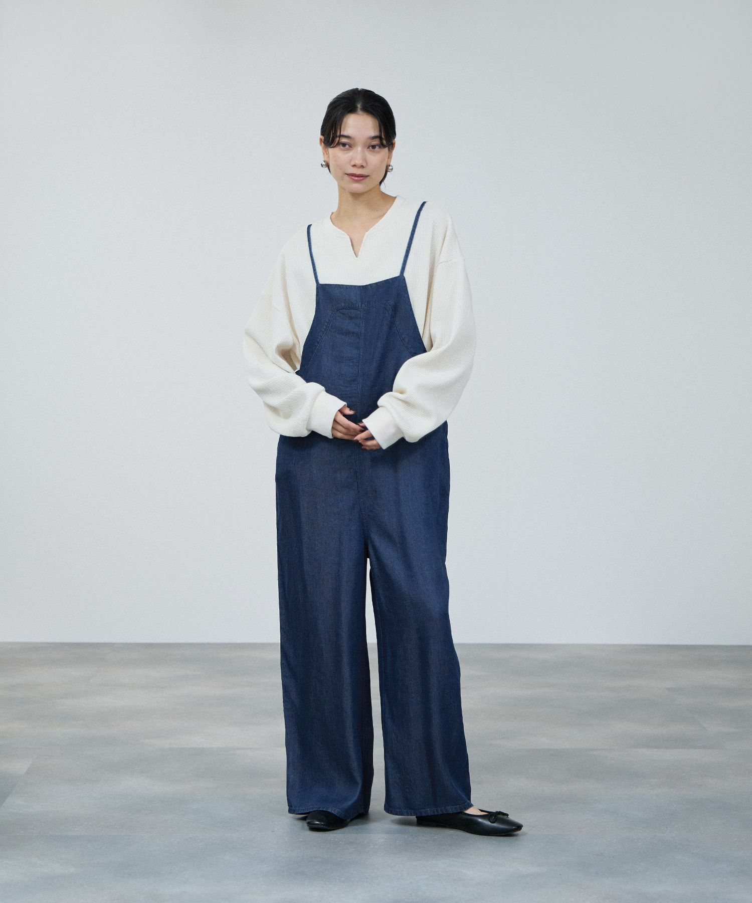 milli de l'air ワッフルキーネックカットソー レディース メール便 対応商品