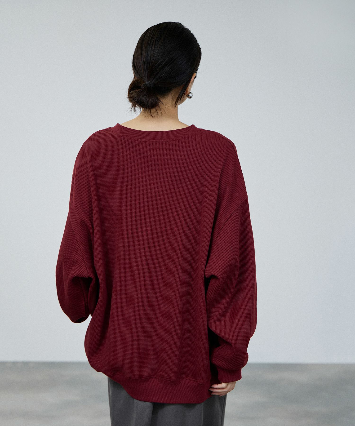 milli de l'air ワッフルキーネックカットソー レディース メール便 対応商品