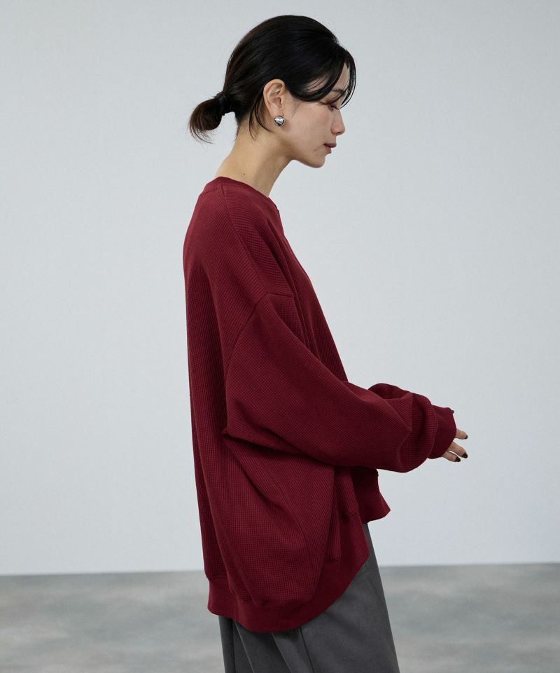 [値下げ]milli de l'air ワッフルキーネックカットソー レディース メール便 対応商品商品画像-15