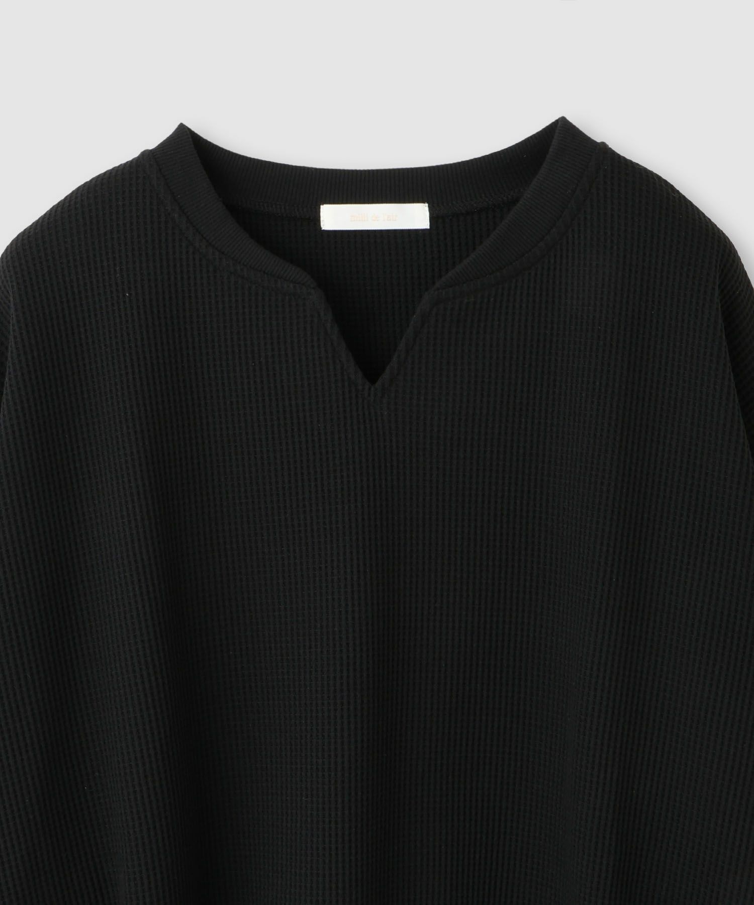 milli de l'air ワッフルキーネックカットソー レディース メール便 対応商品