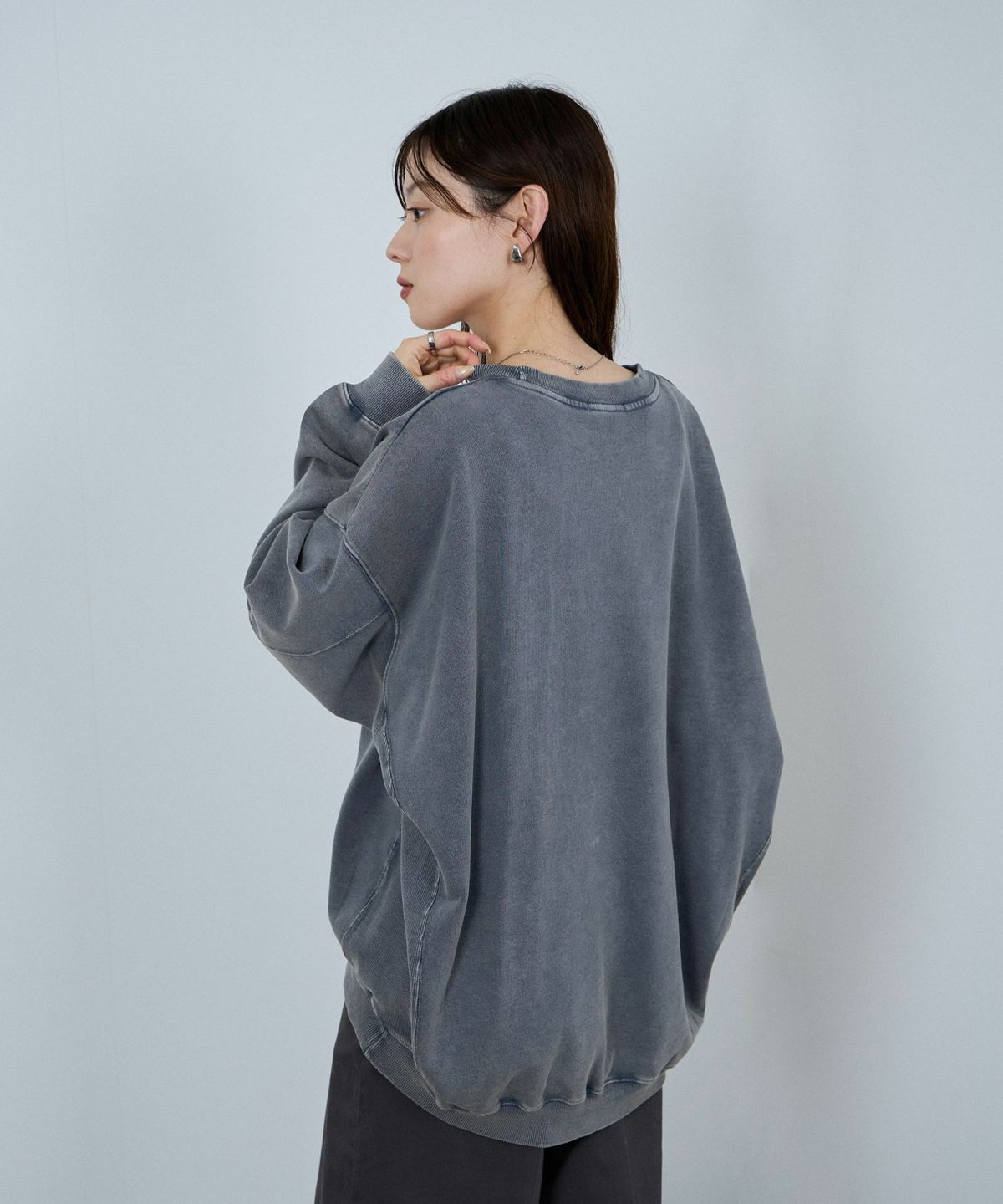 nAvy ヘビーウェイト裏毛アシッド加工スウェット レディース