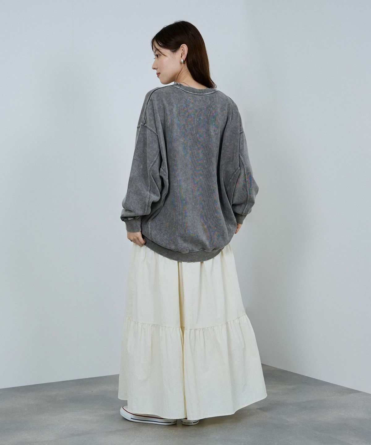 nAvy ヘビーウェイト裏毛アシッド加工スウェット レディース