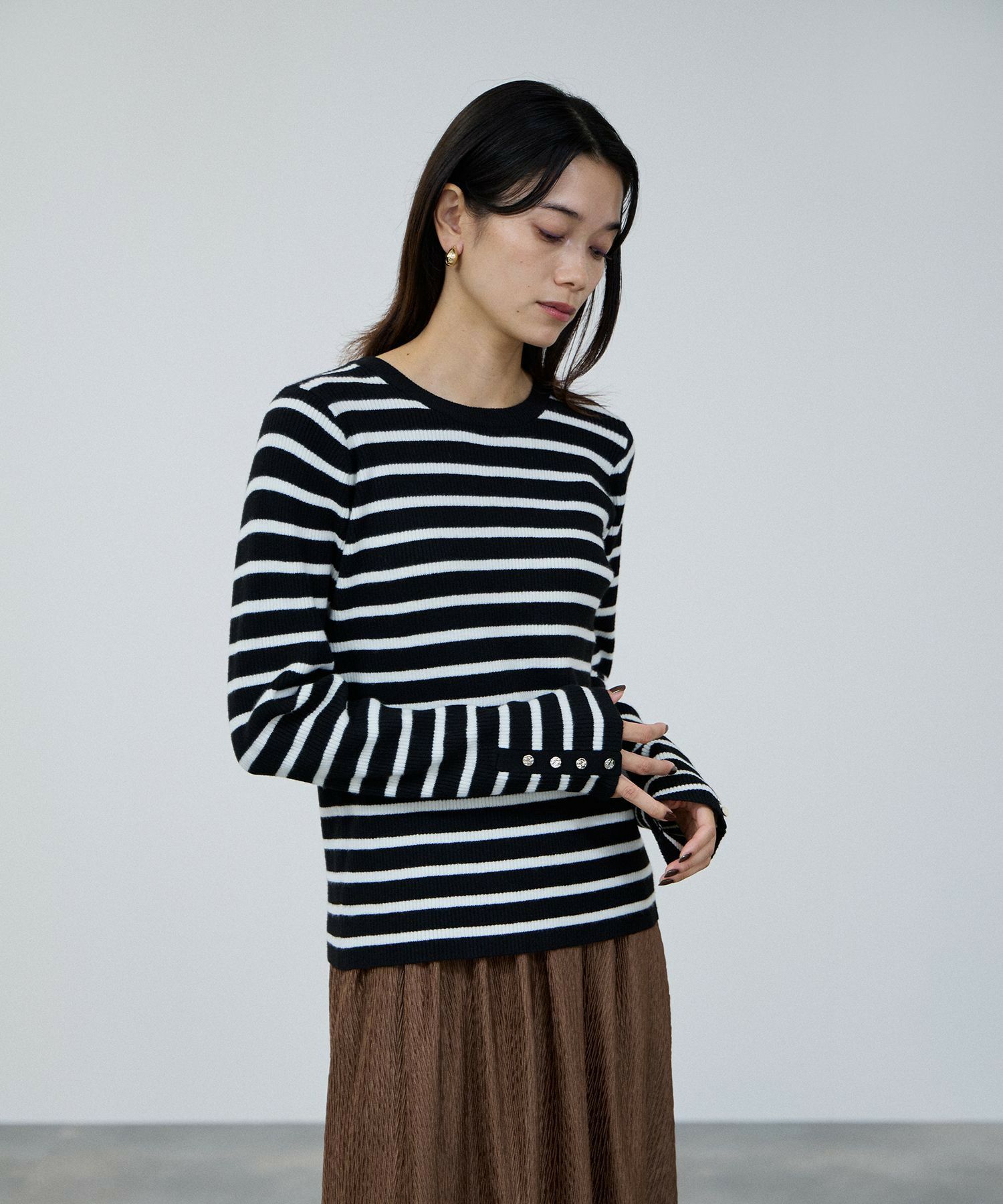 [さらに50%OFF]milli de l'air ComfEase ボタンスリーブニット レディース商品画像-2