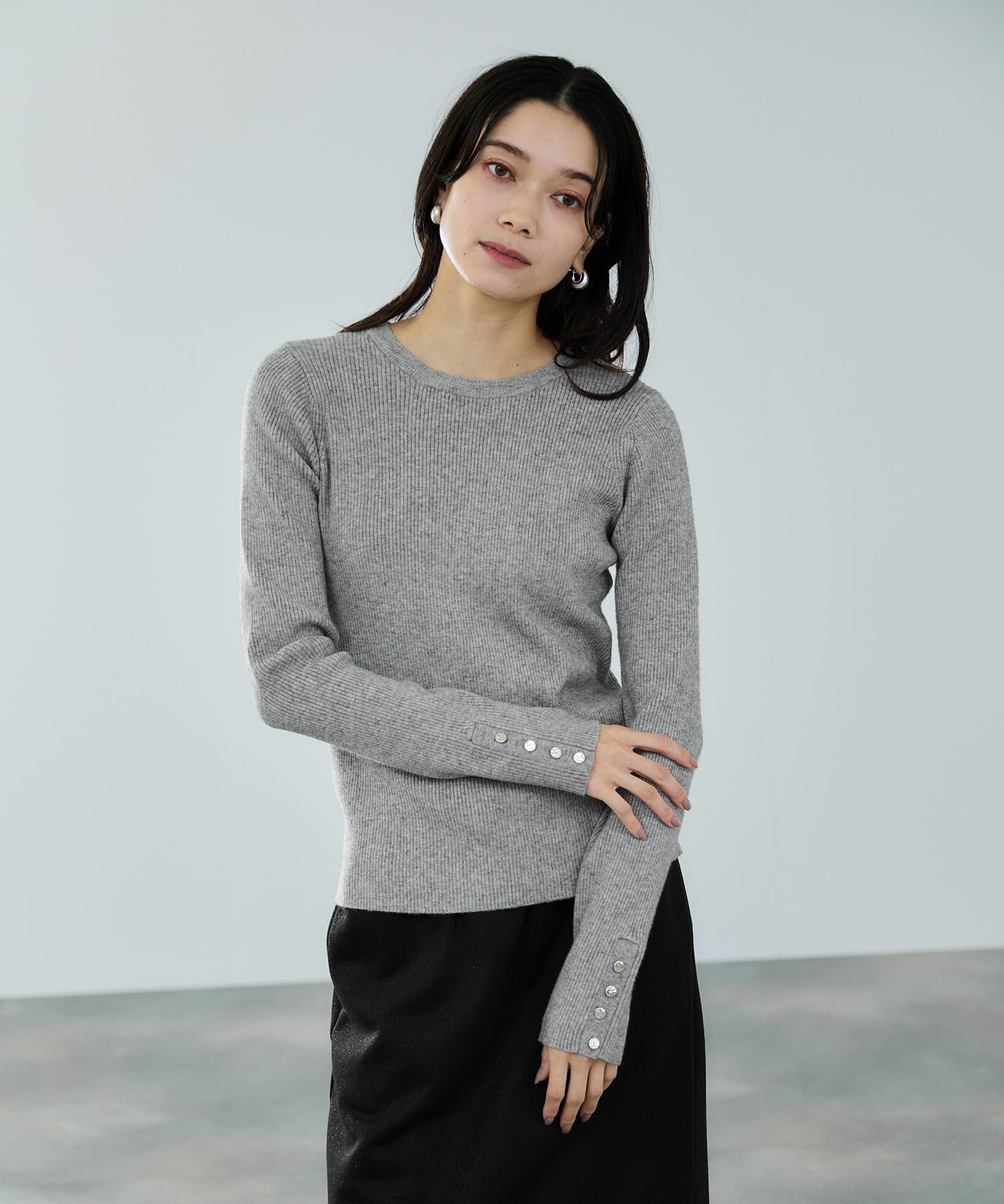 [さらに50%OFF]milli de l'air ComfEase ボタンスリーブニット レディース商品画像-3