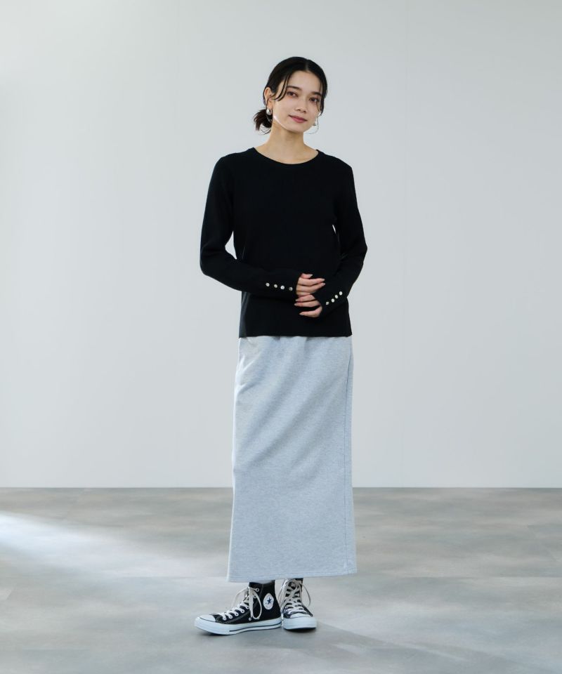 milli de l'air ComfEase ボタンスリーブニット レディース商品画像-8