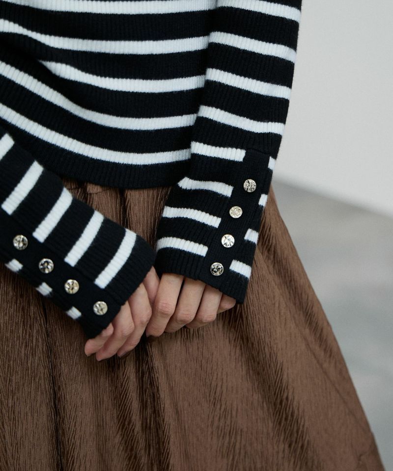 milli de l'air ComfEase ボタンスリーブニット レディース商品画像-9