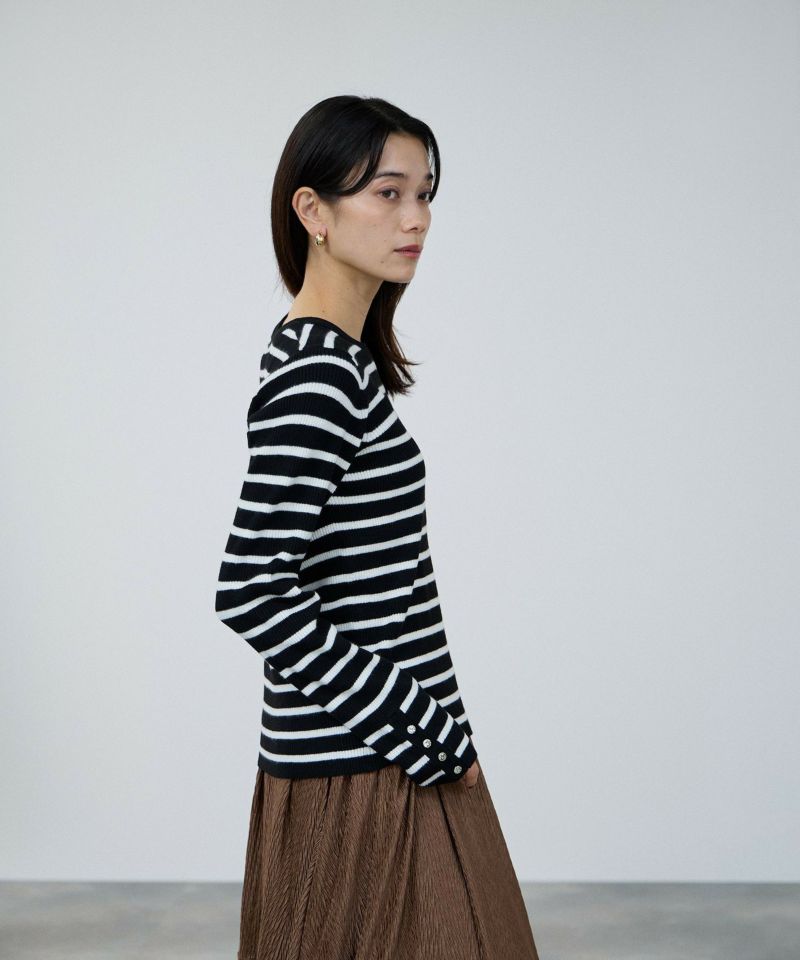 milli de l'air ComfEase ボタンスリーブニット レディース商品画像-10