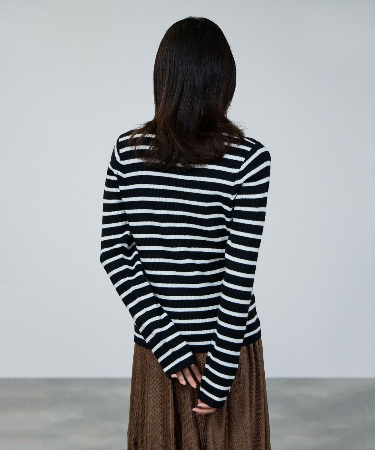 milli de l'air ComfEase ボタンスリーブニット レディース