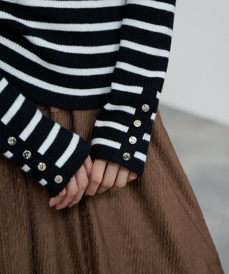 milli de l'air ComfEase ボタンスリーブニット レディース商品画像-12