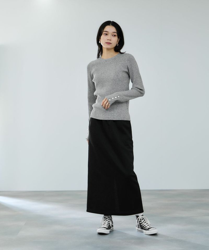 milli de l'air ComfEase ボタンスリーブニット レディース商品画像-18