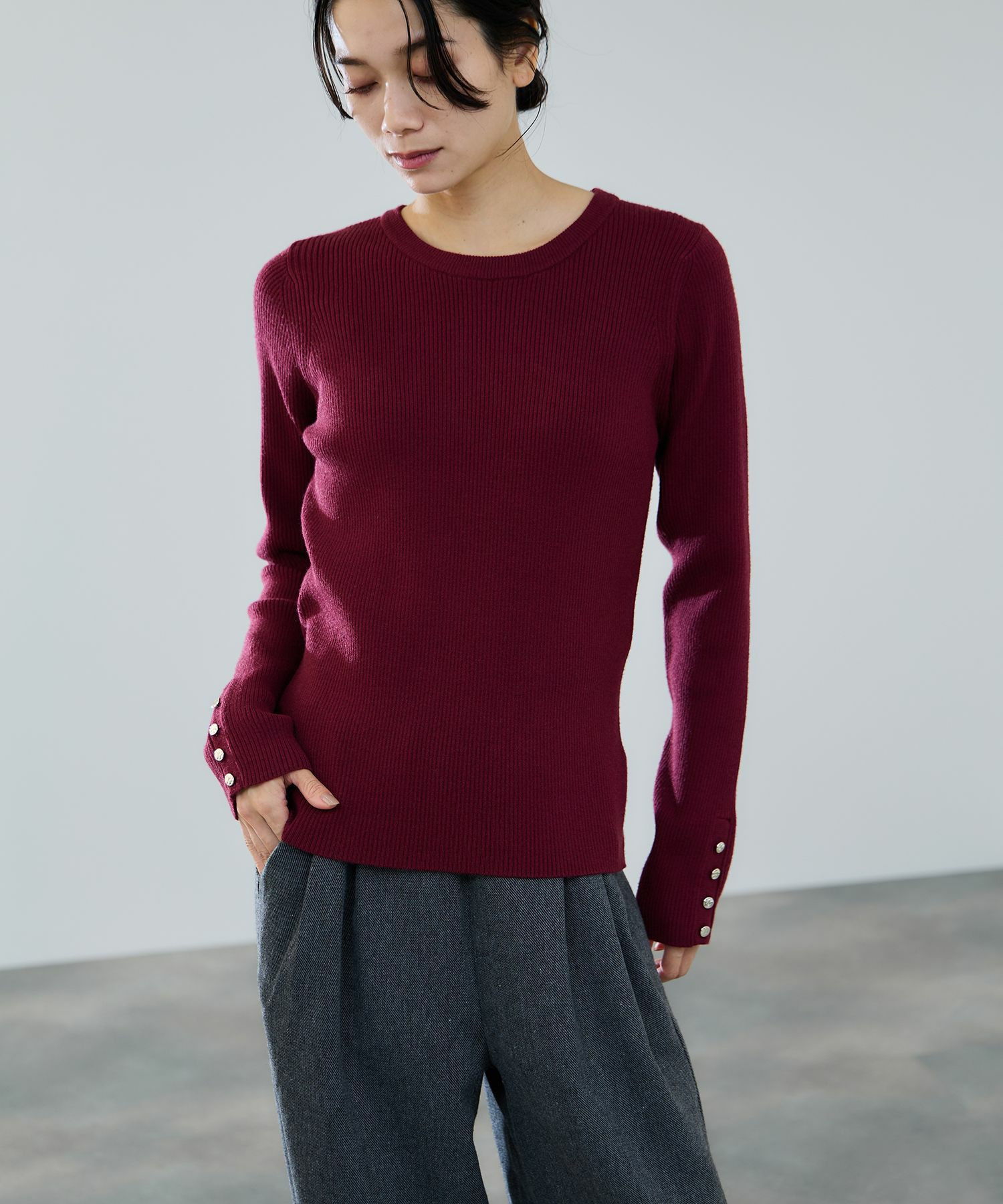 [さらに50%OFF]milli de l'air ComfEase ボタンスリーブニット レディース商品サムネイル-20