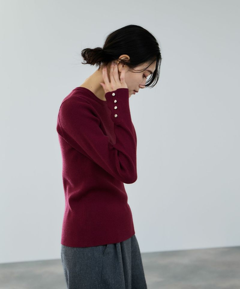 milli de l'air ComfEase ボタンスリーブニット レディース商品画像-21