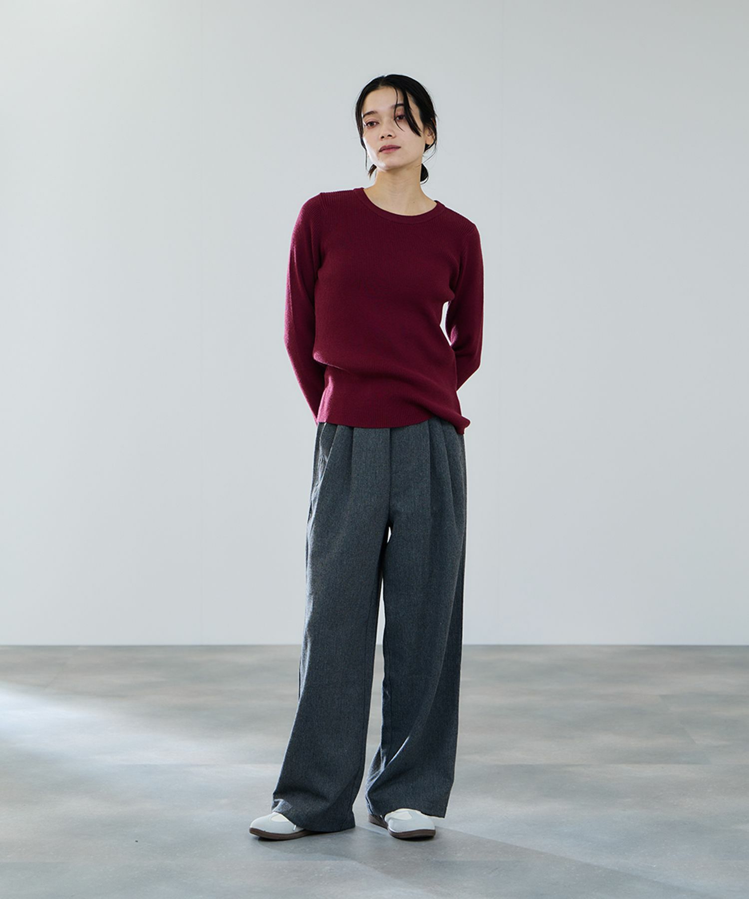 milli de l'air ComfEase ボタンスリーブニット レディース