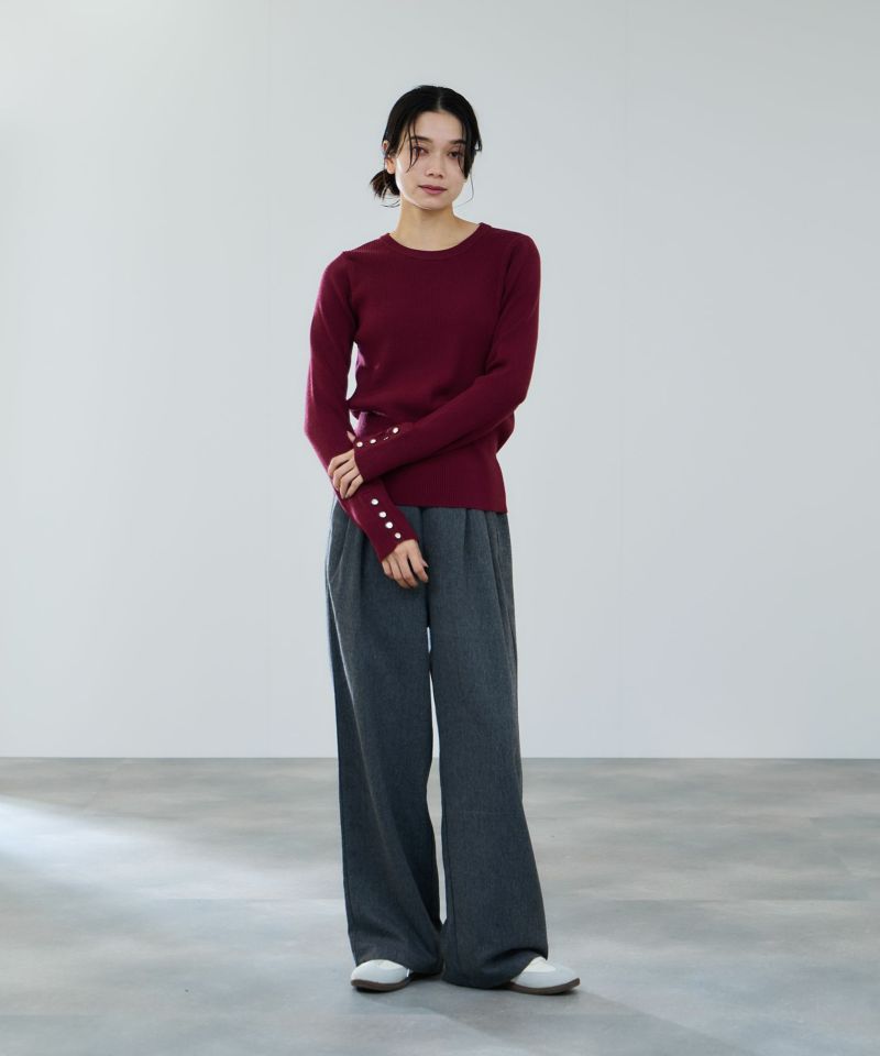 milli de l'air ComfEase ボタンスリーブニット レディース商品画像-23