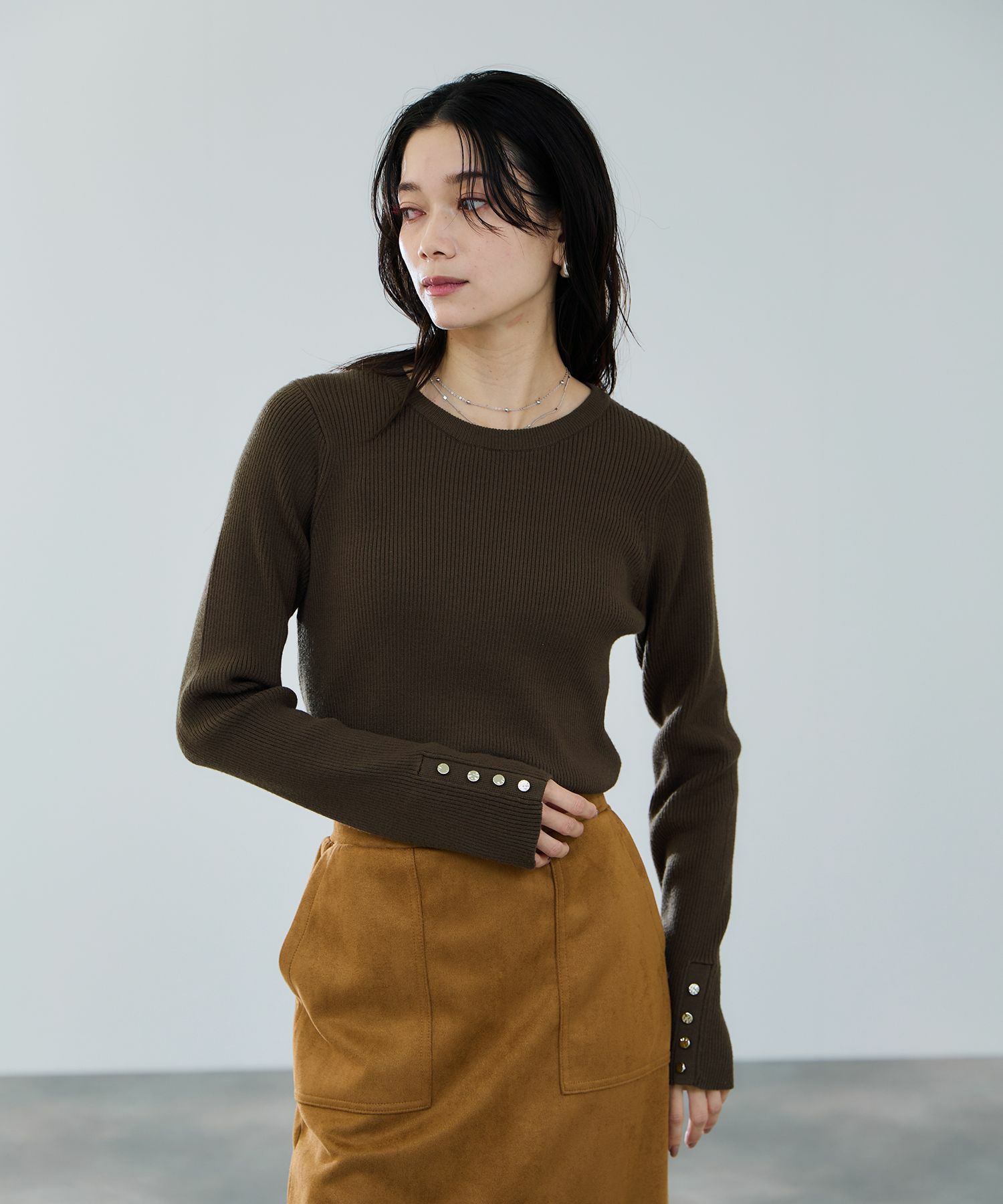 [さらに50%OFF]milli de l'air ComfEase ボタンスリーブニット レディース商品画像-24