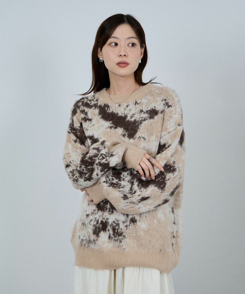 nAvy  モヘヤタッチマーブルニット レディース商品画像-3