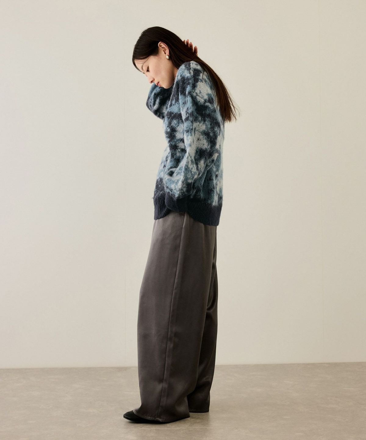 nAvy モヘヤタッチマーブルニット レディース