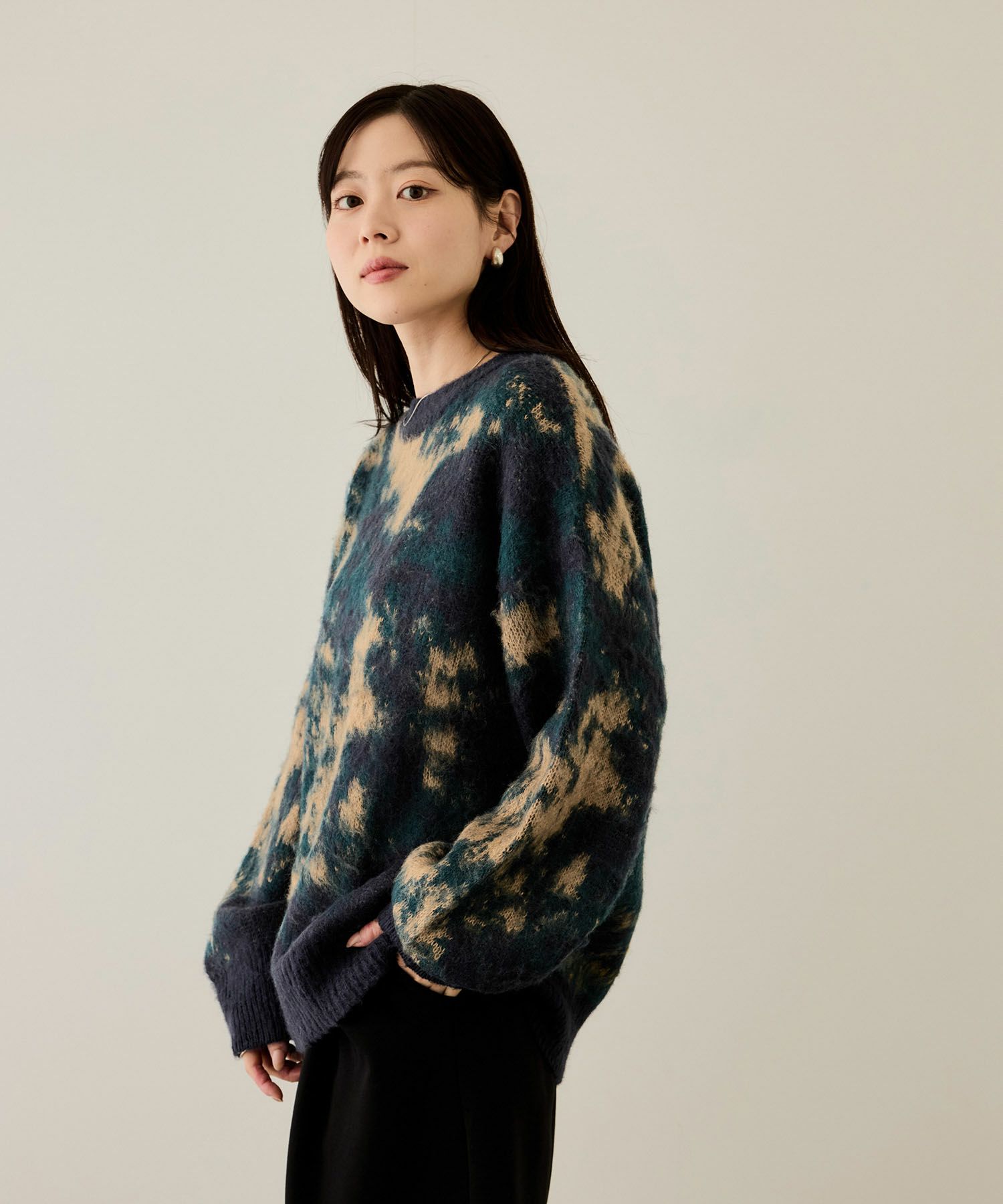 nAvy  モヘヤタッチマーブルニット レディース商品画像-10