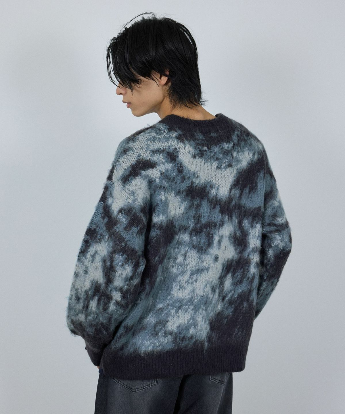 nAvy モヘヤタッチマーブルニット レディース