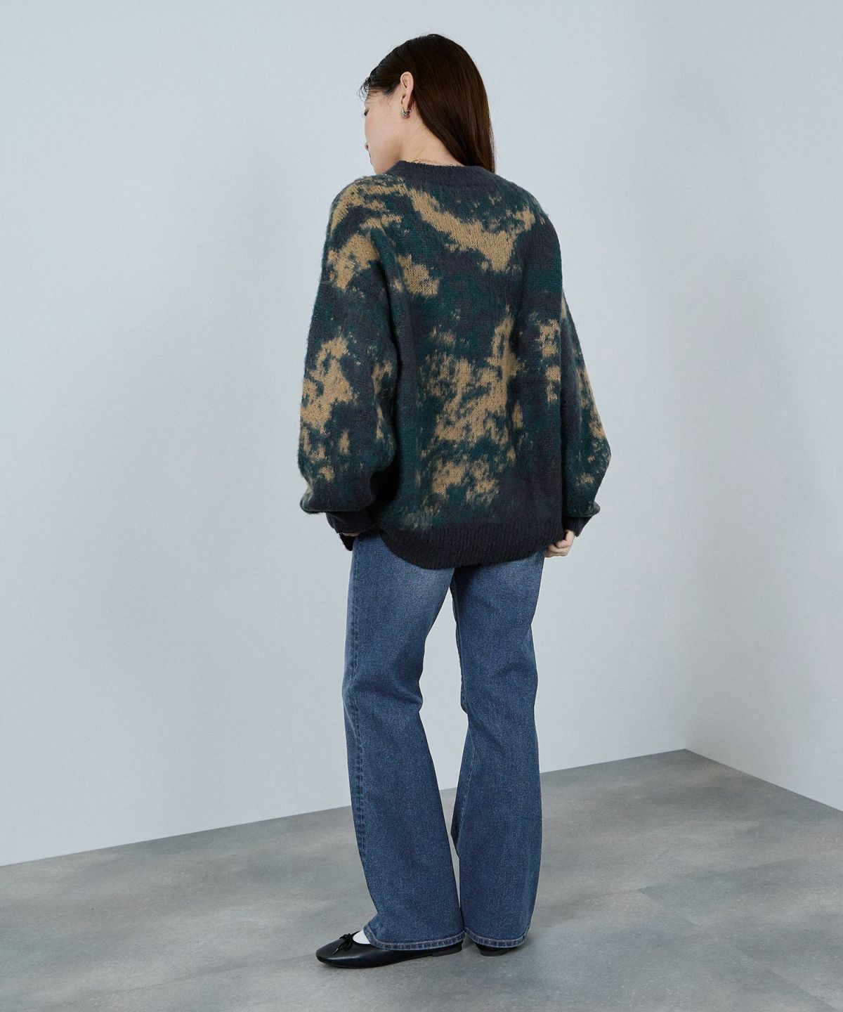 nAvy モヘヤタッチマーブルニット レディース