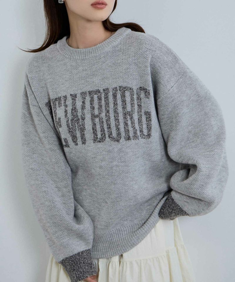 [さらに50%OFF]nAvy  ロゴジャガードワイドニット レディース商品画像-2