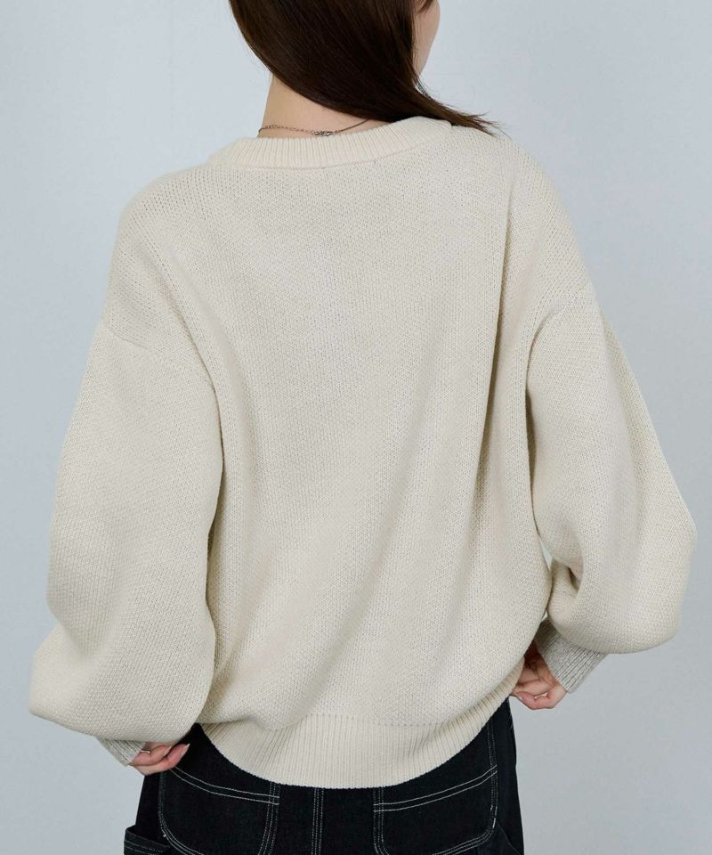 nAvy  ロゴジャガードワイドニット レディース商品画像-6