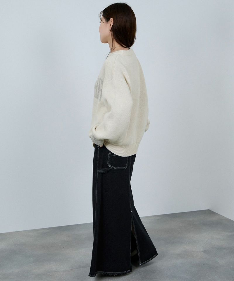 nAvy ロゴジャガードワイドニット レディース商品画像-8