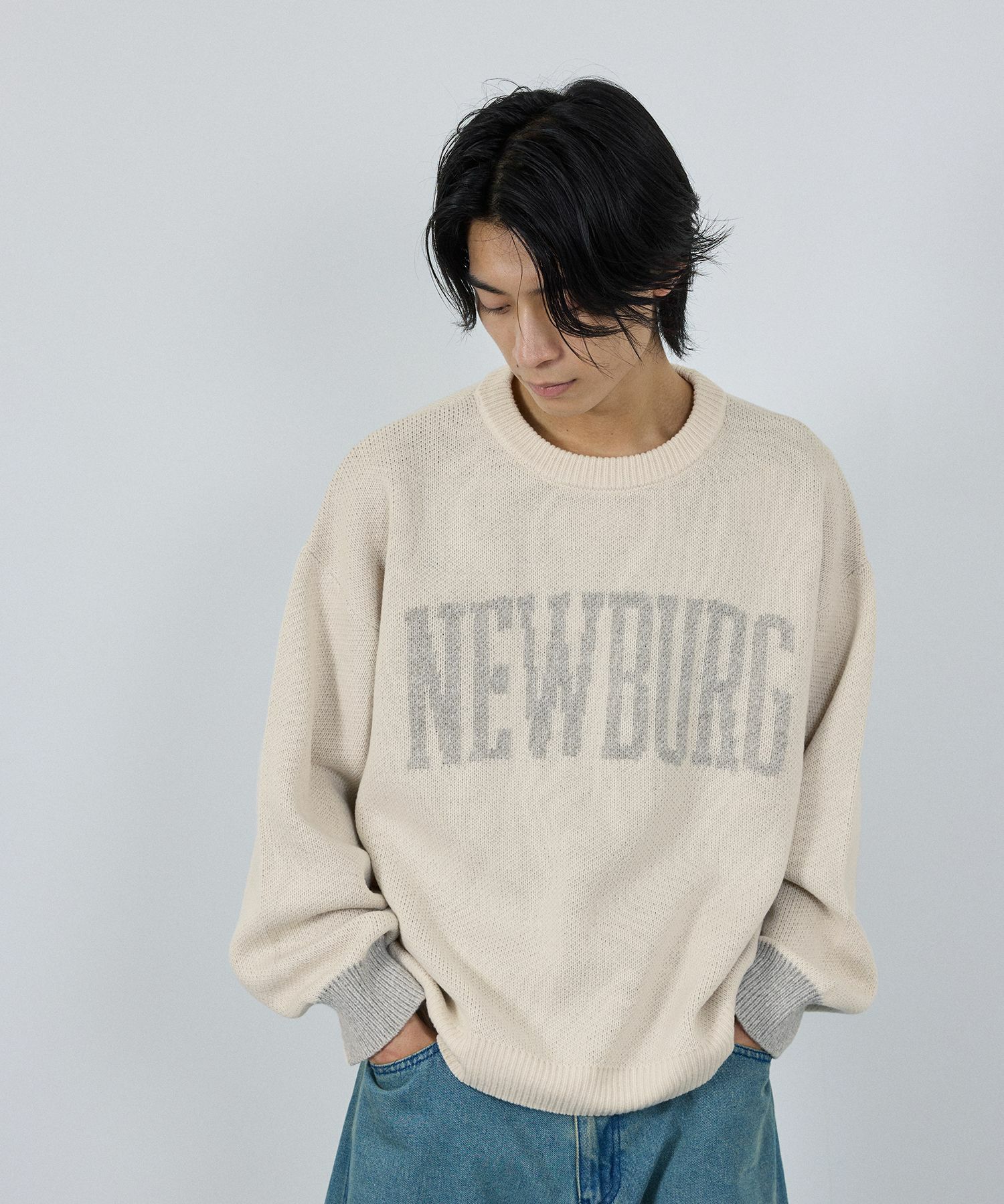 [さらに50%OFF]nAvy  ロゴジャガードワイドニット レディース商品サムネイル-10