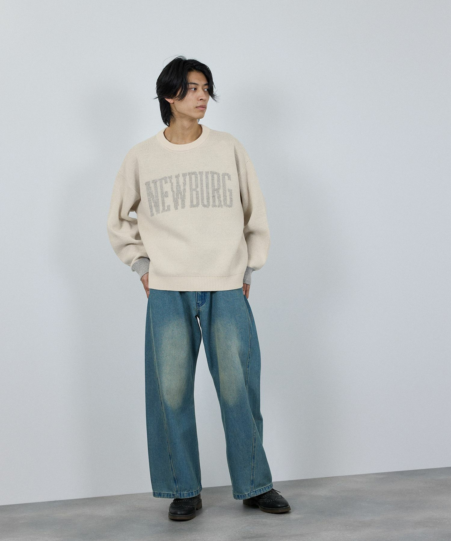 nAvy  ロゴジャガードワイドニット レディース商品サムネイル-12