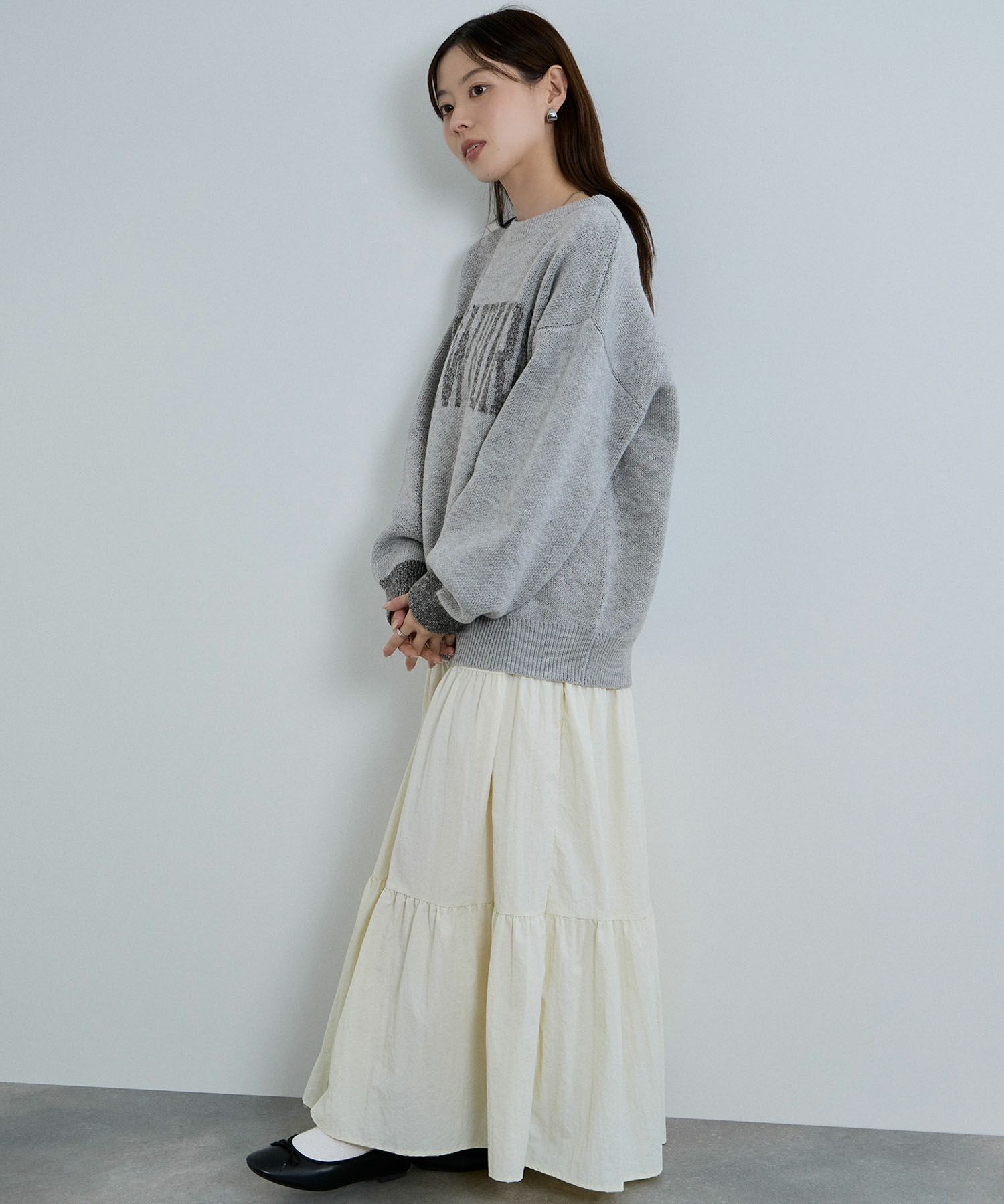 [さらに50%OFF]nAvy  ロゴジャガードワイドニット レディース商品サムネイル-16