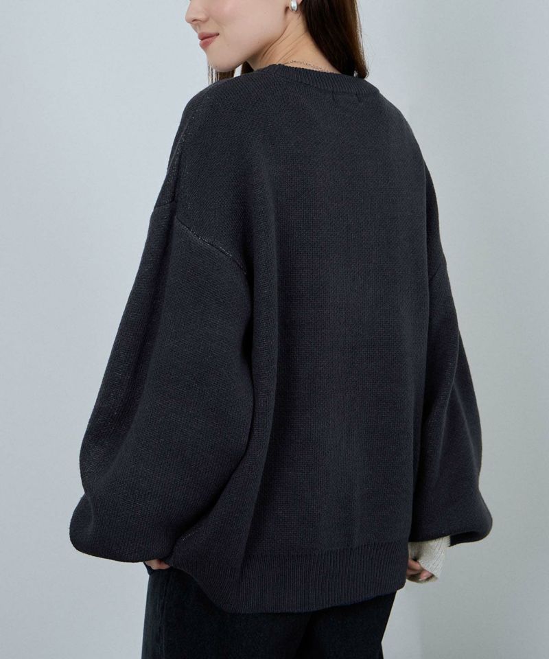 [さらに50%OFF]nAvy  ロゴジャガードワイドニット レディース商品画像-21