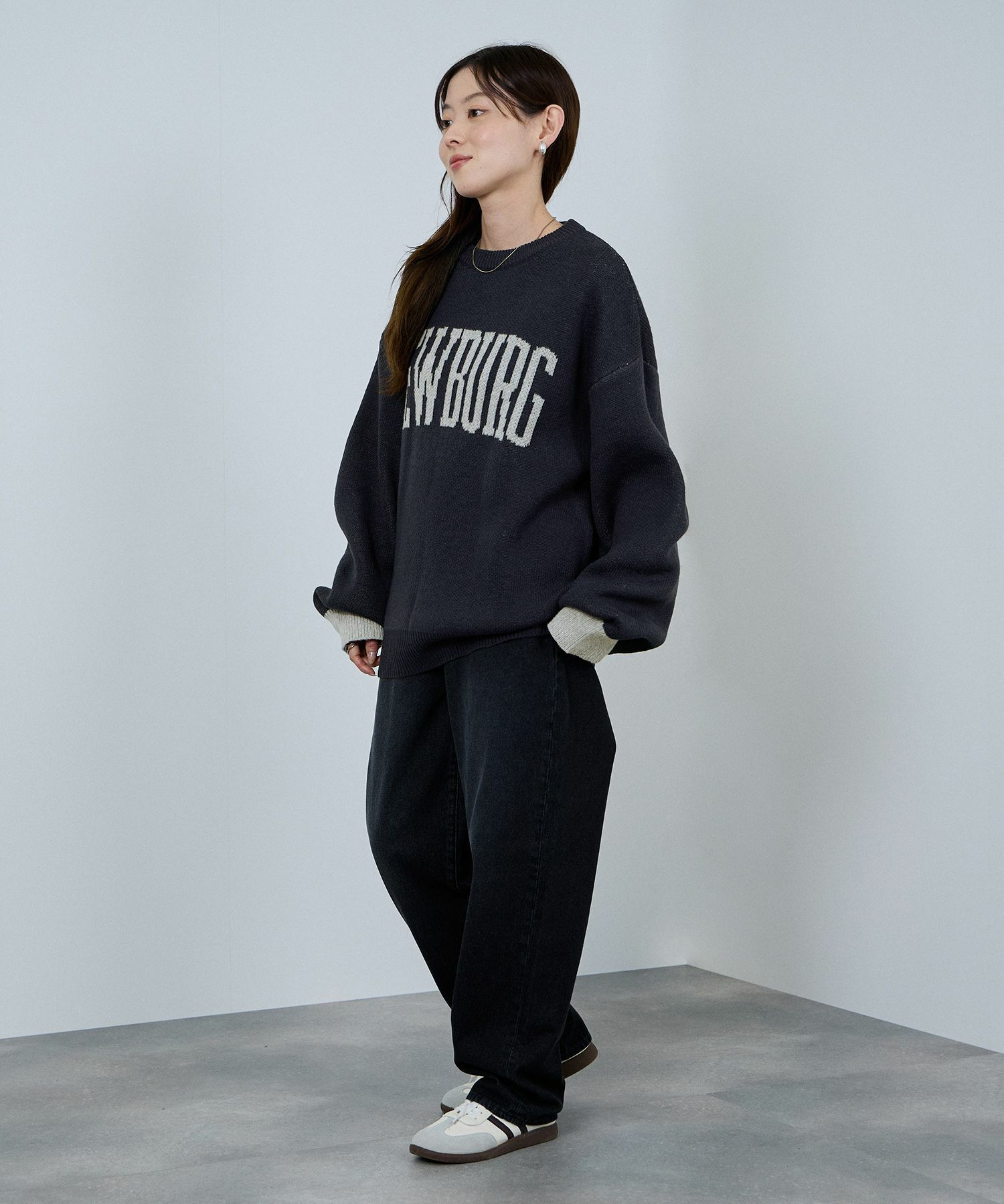 nAvy  ロゴジャガードワイドニット レディース商品サムネイル-23