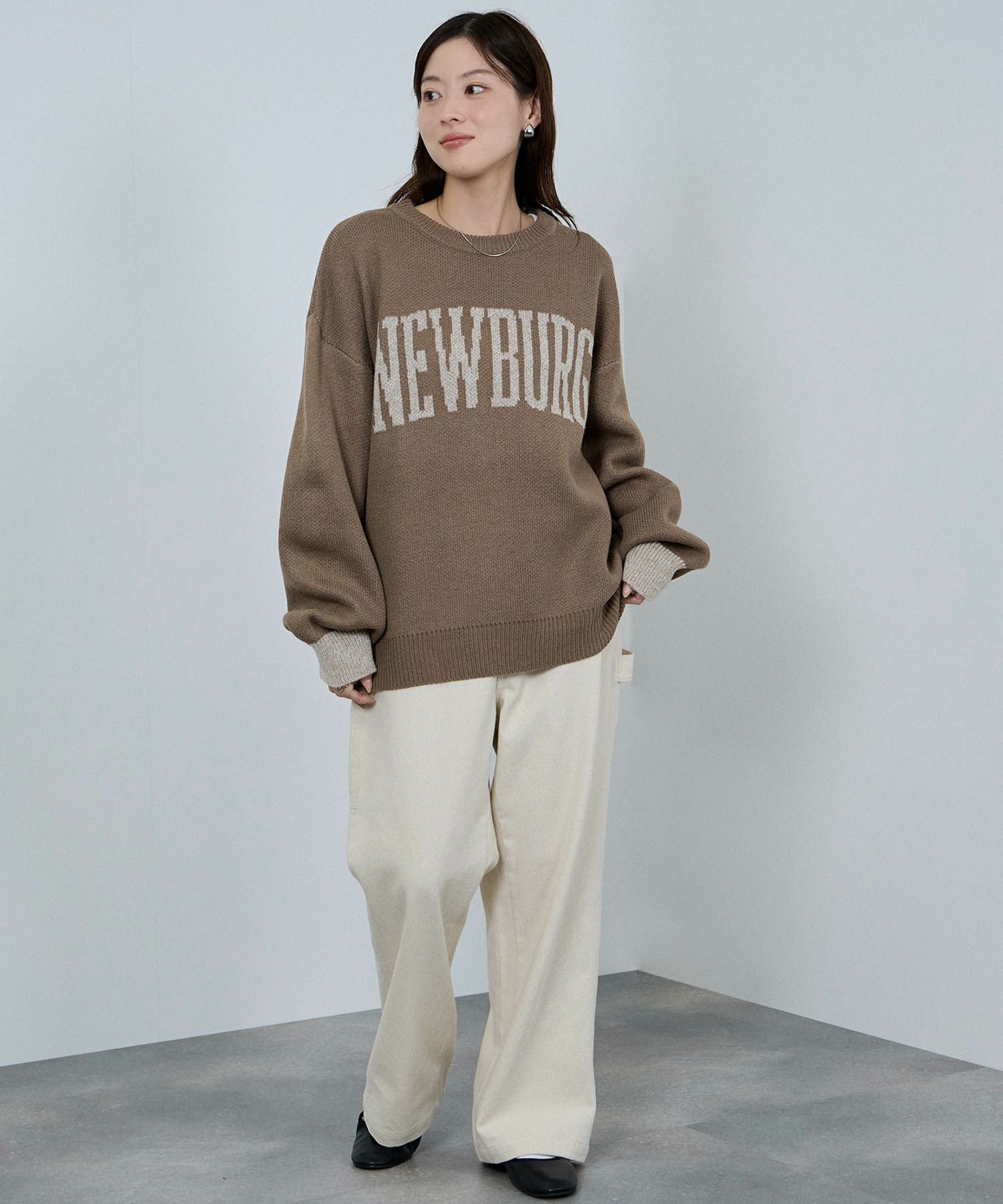 [さらに50%OFF]nAvy  ロゴジャガードワイドニット レディース商品サムネイル-28