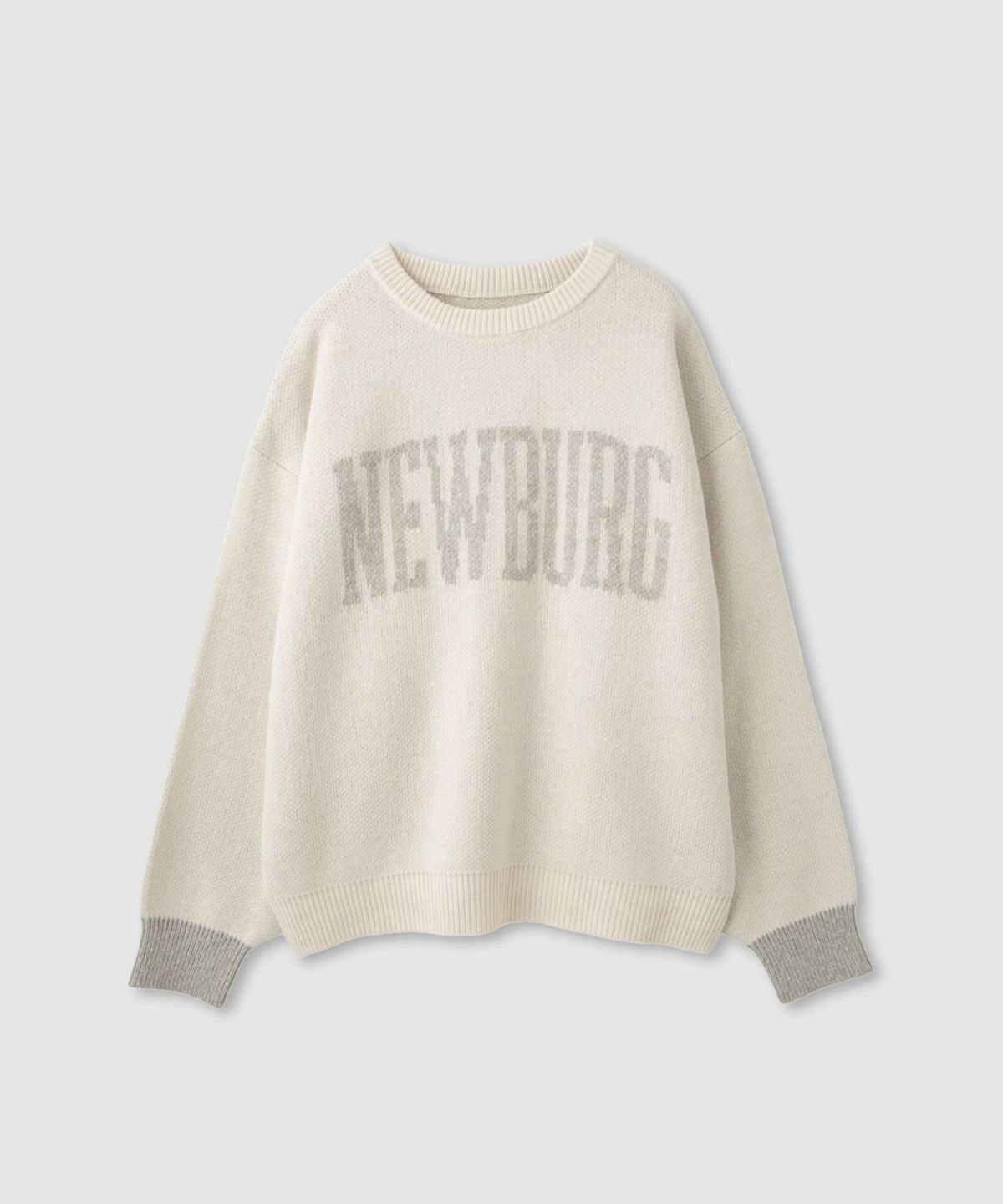 nAvy ロゴジャガードワイドニット レディース