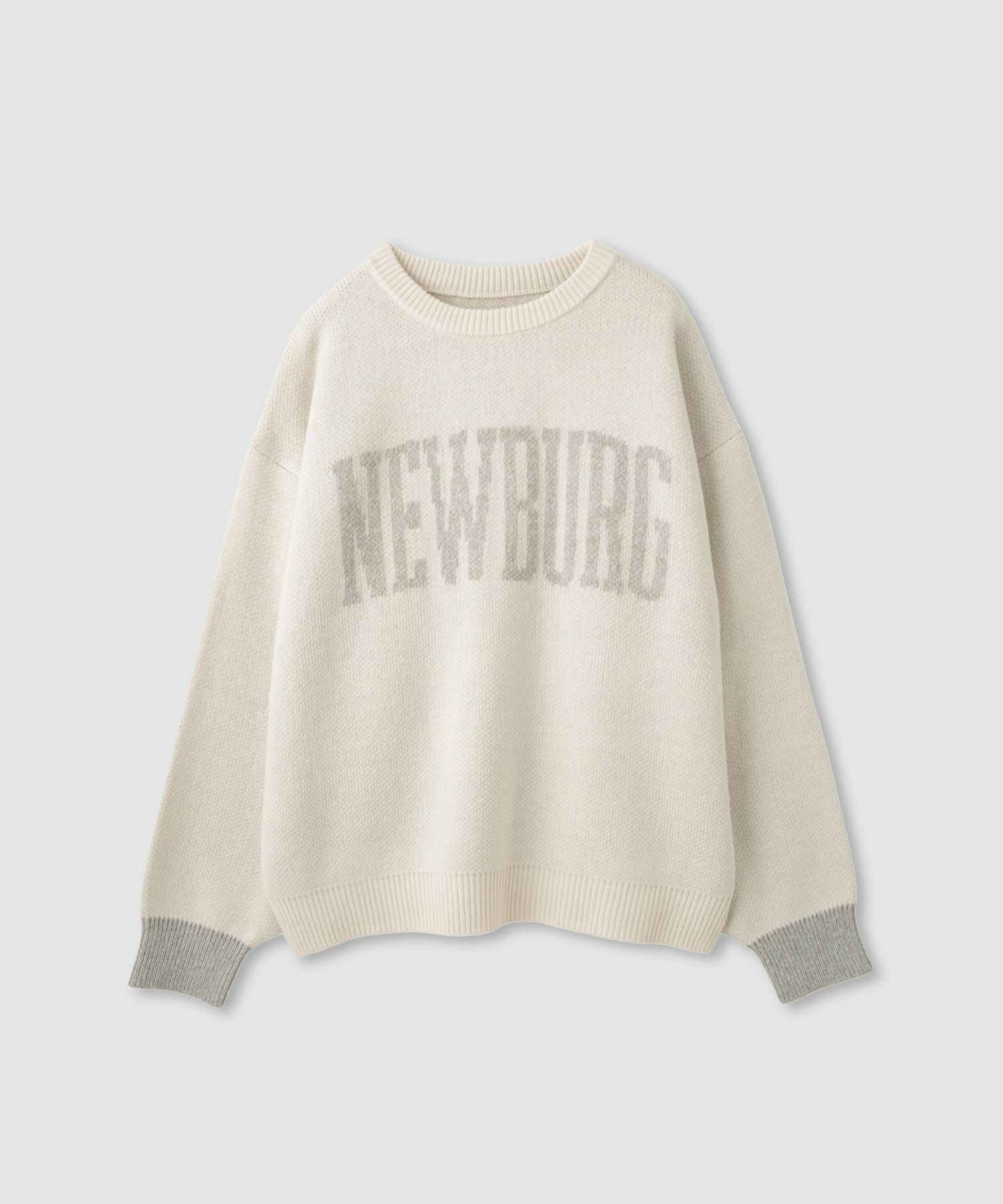 nAvy ロゴジャガードワイドニット レディース