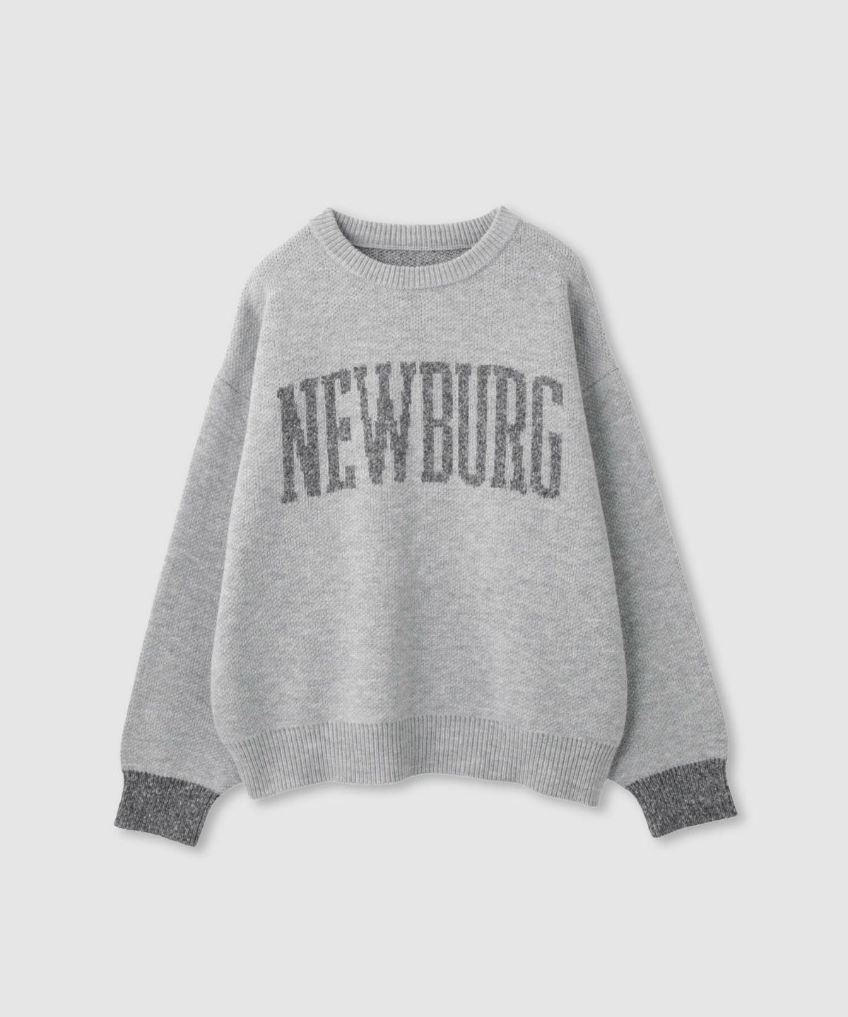 nAvy ロゴジャガードワイドニット レディース