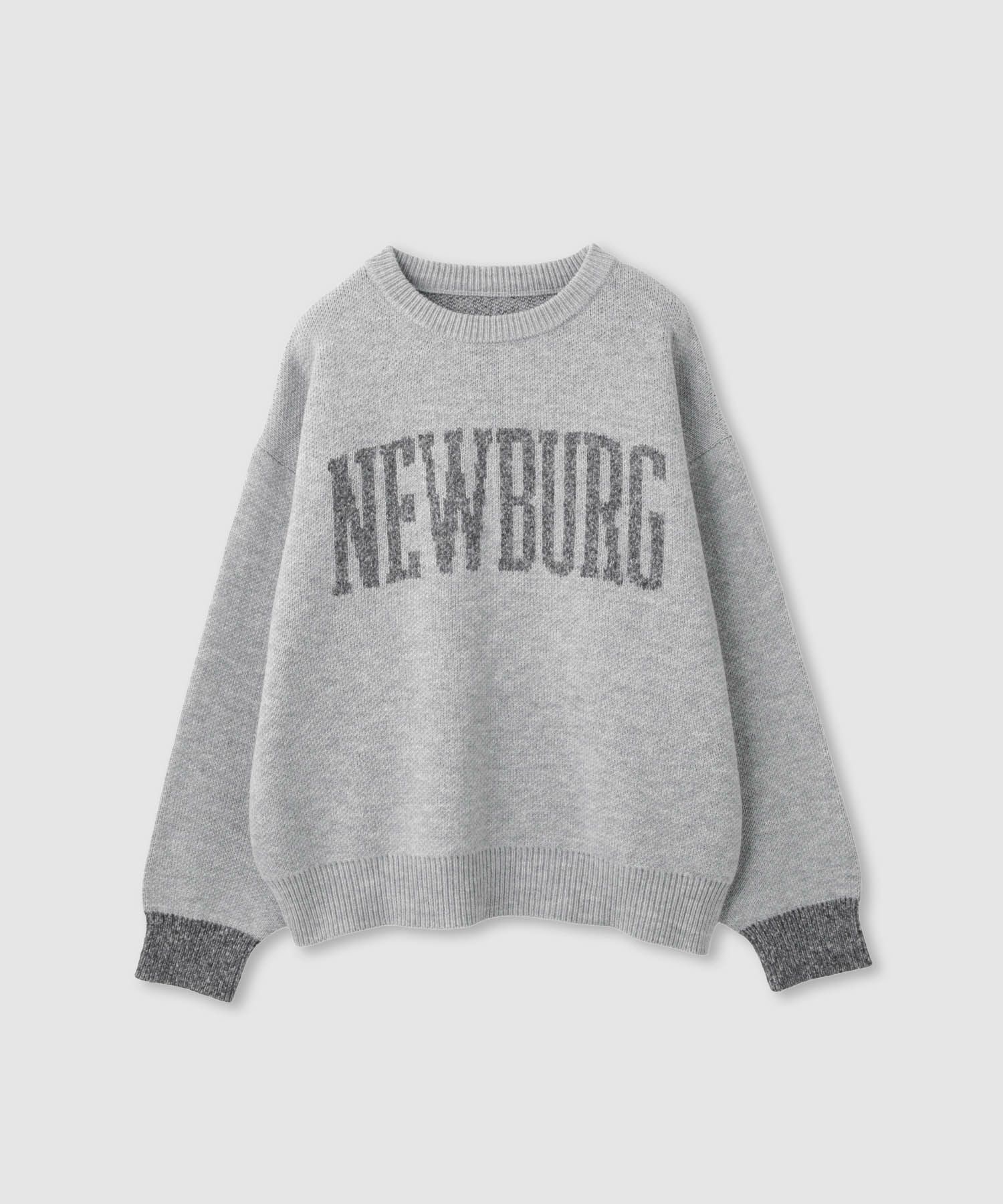 nAvy ロゴジャガードワイドニット レディース